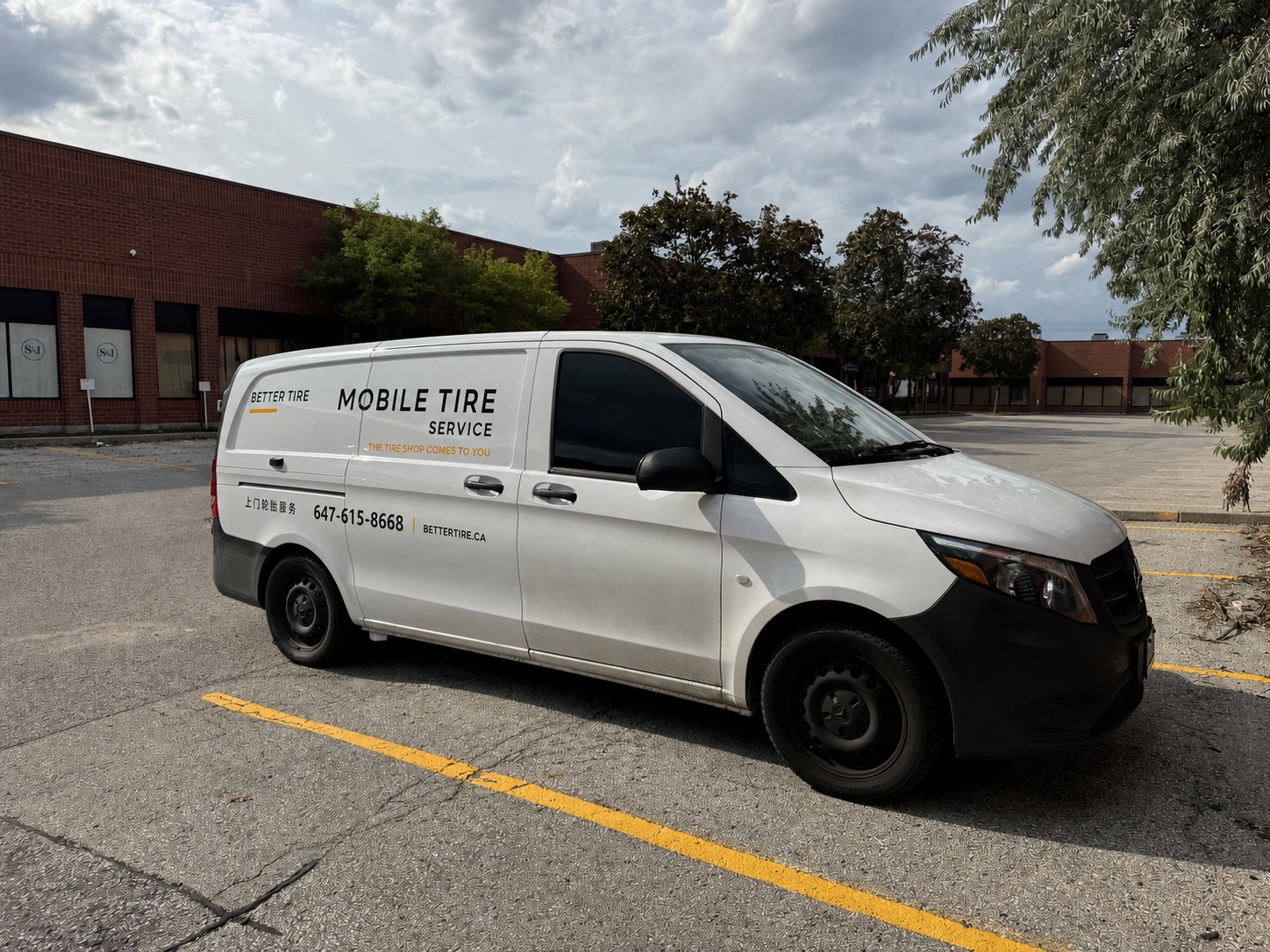 Better Tire white mobile tire service van